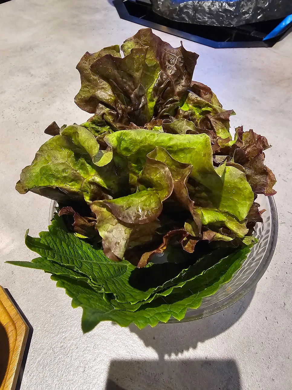 A plate of vegetable wraps ordered separately