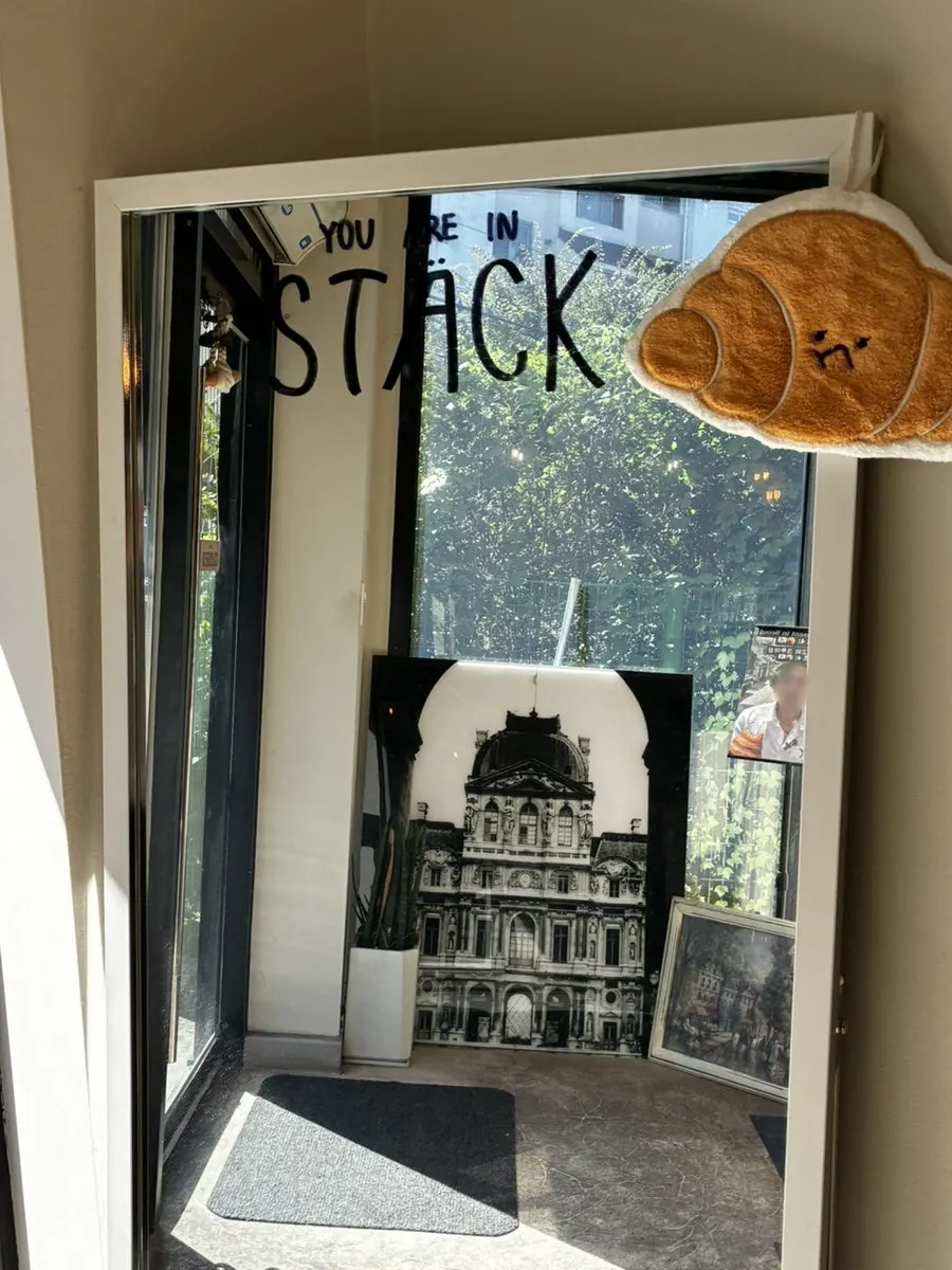 Pastries displayed on the first floor