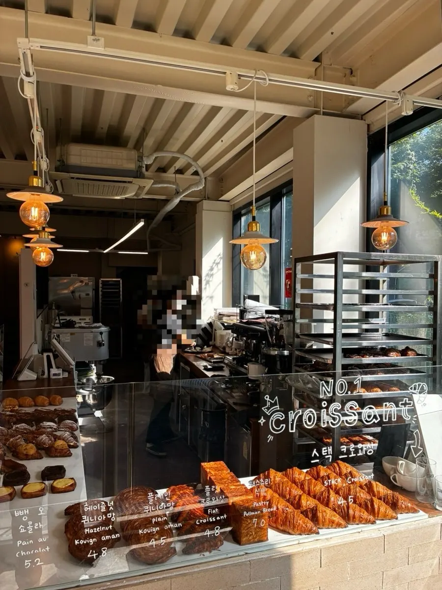 Interior view of Stack Bakery's first floor