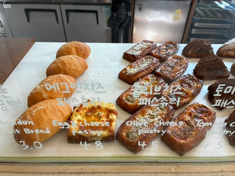 Bread menu displayed at Stack Bakery