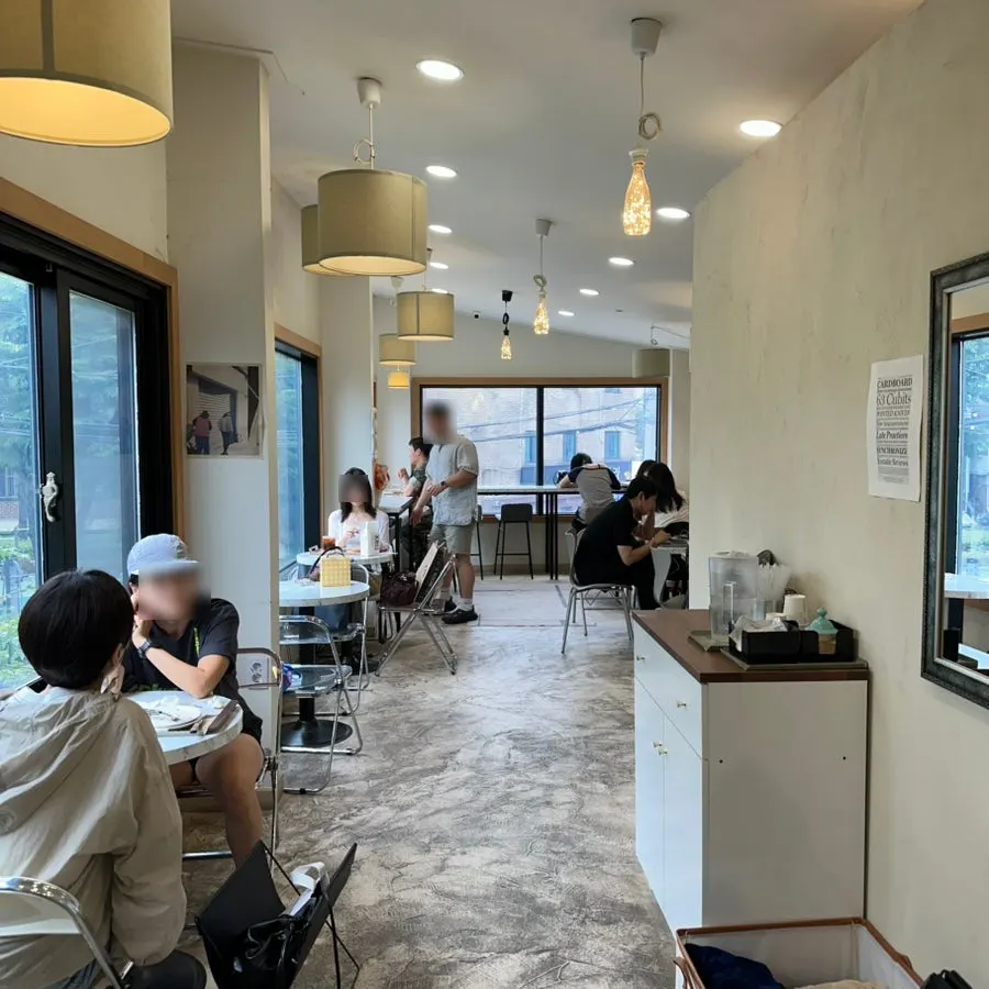 Cute, cozy seating on the 2nd floor of Stack Bakery