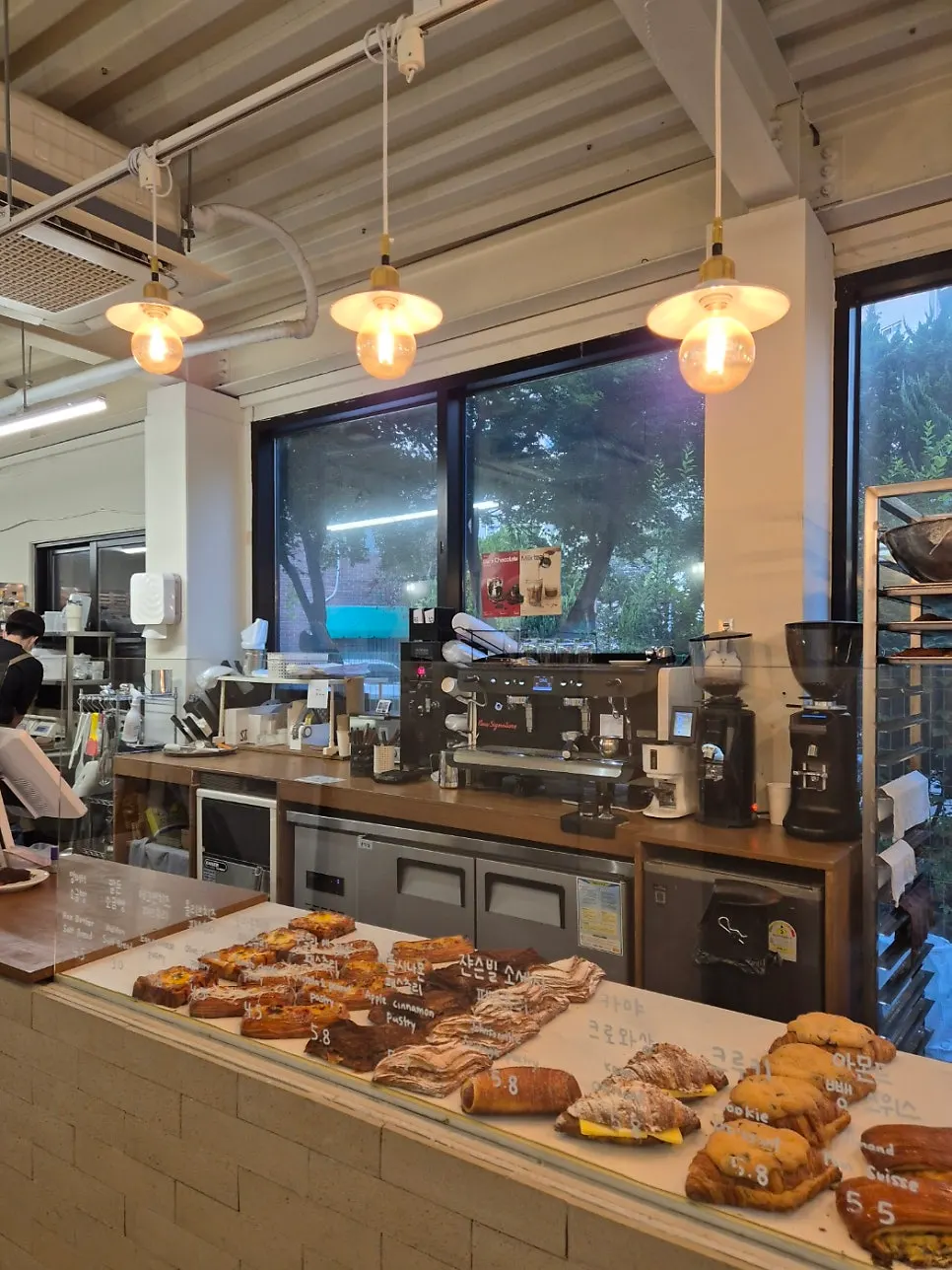 Coffee-making area and drink prep counter