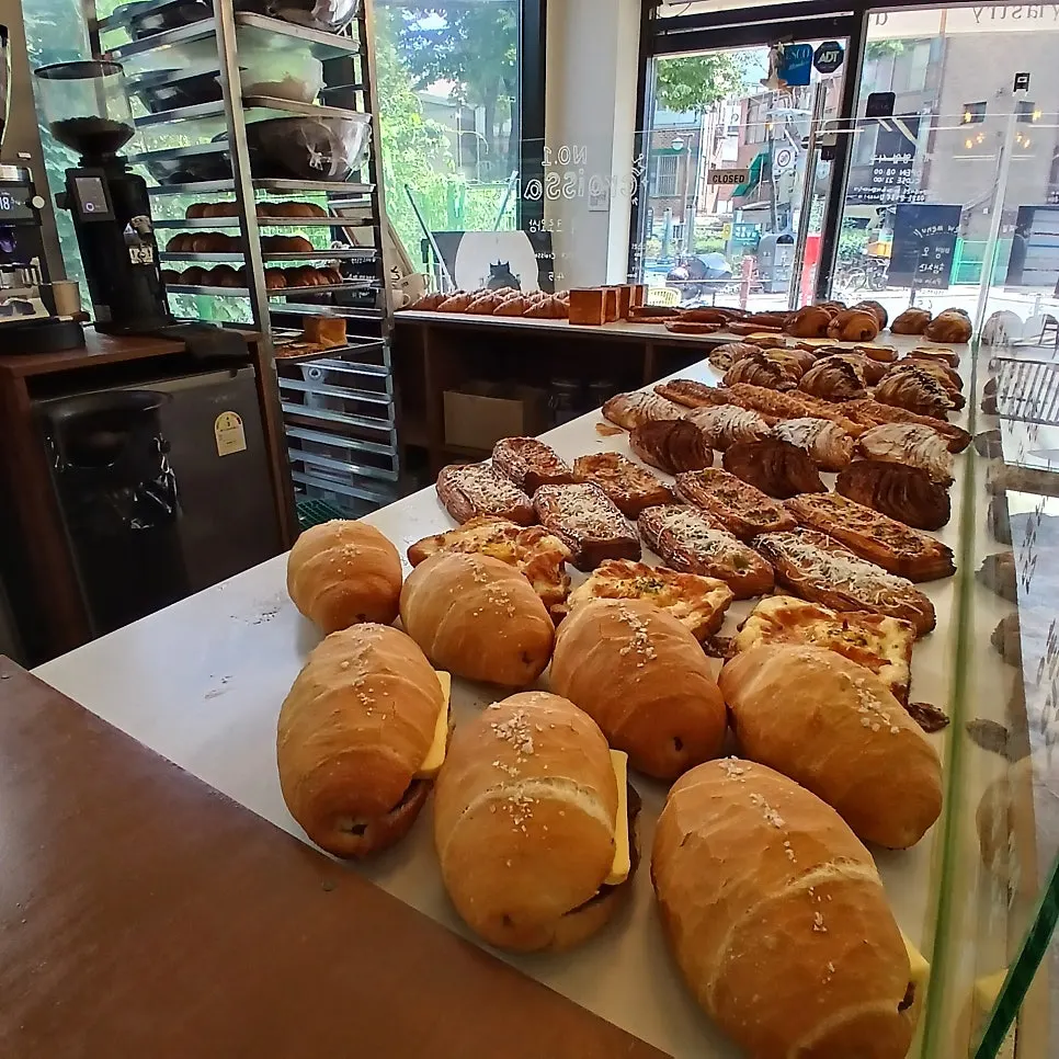 Cute, carefully styled bakery display area