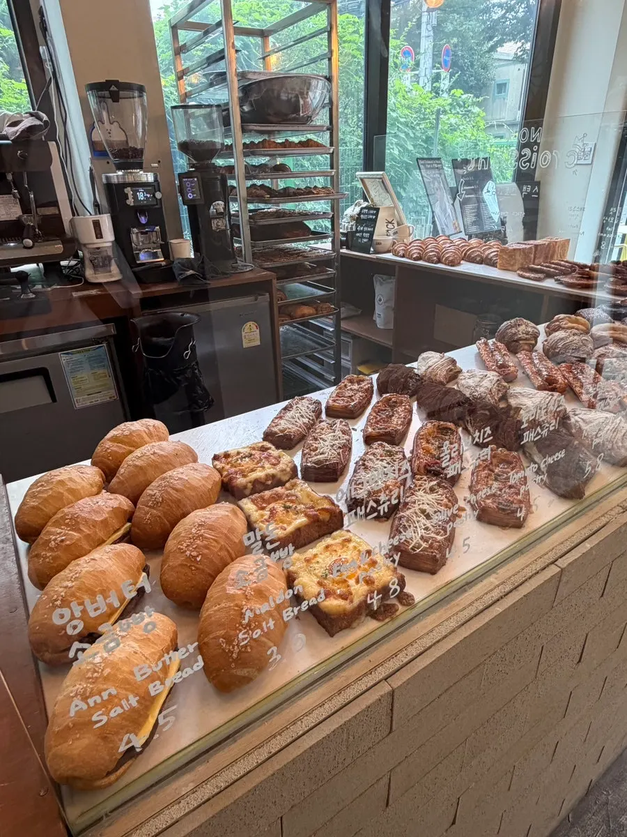 Outdoor tables on Stack Bakery's 1st floor