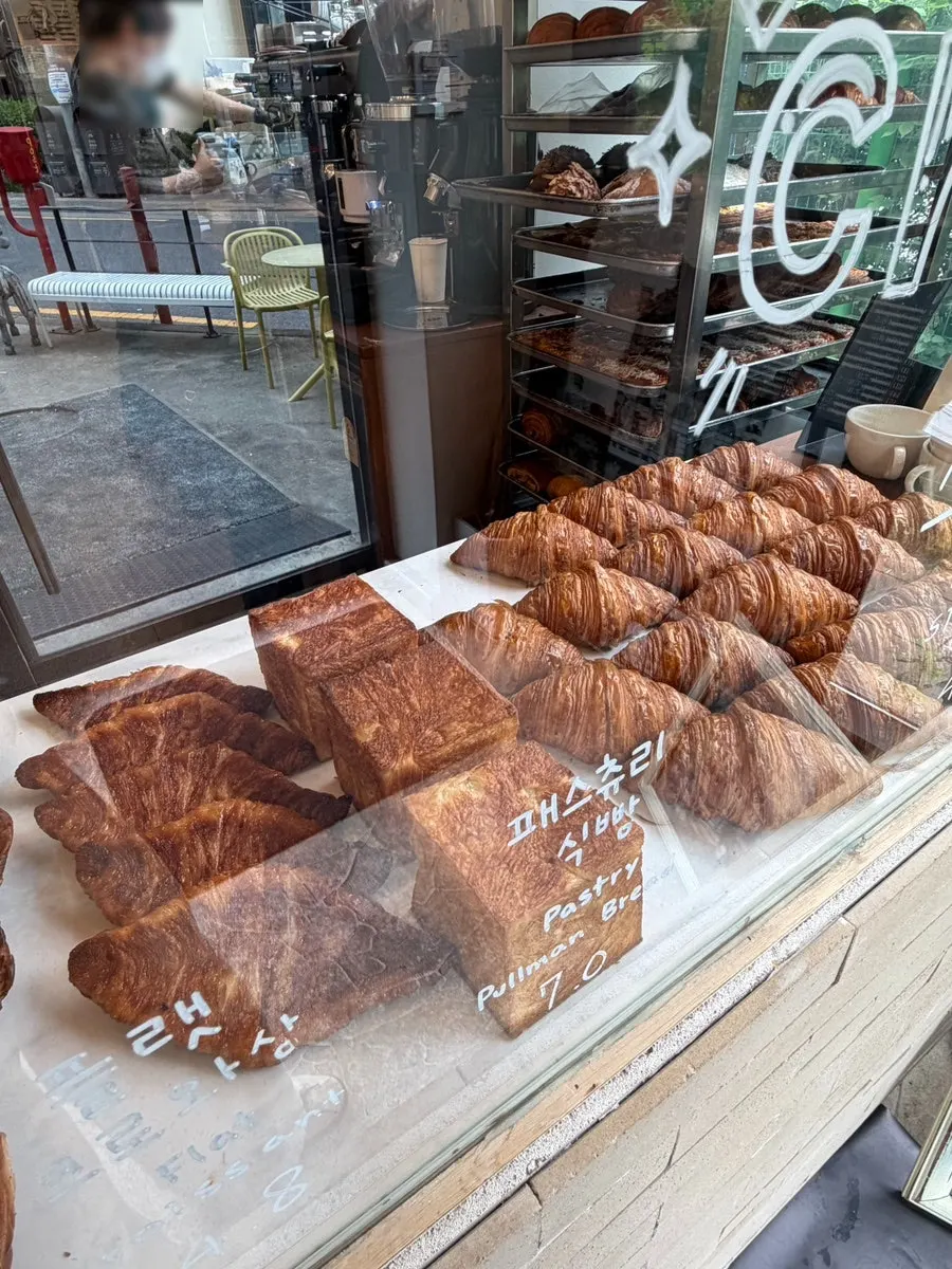 Interior of Stack Bakery lined with various breads