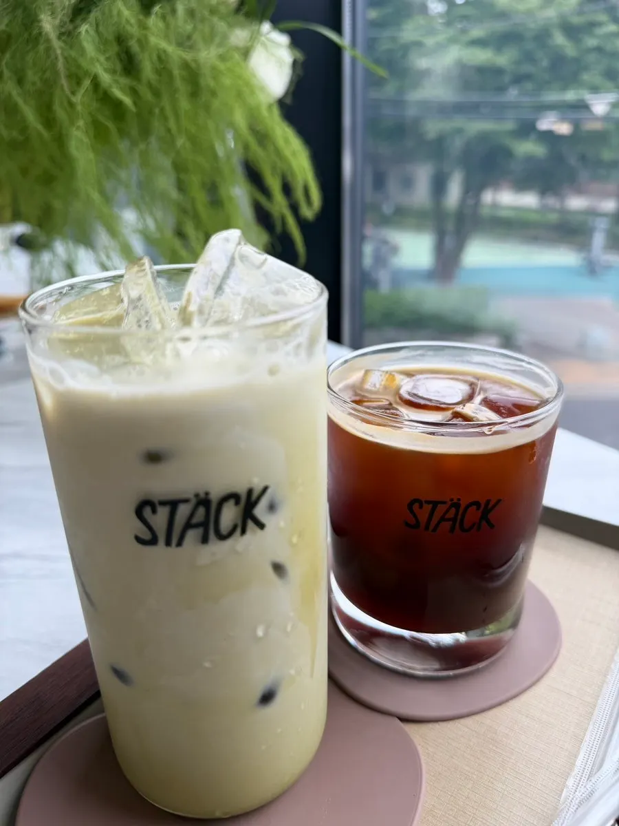 Drink cup with the STACK logo