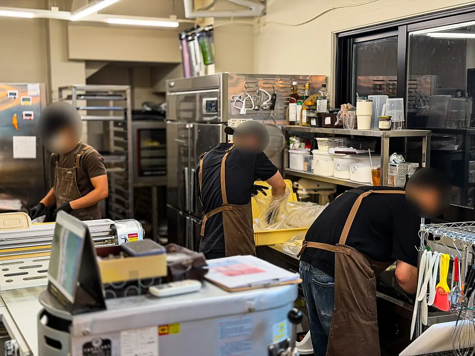 Bread being made by hand in-store