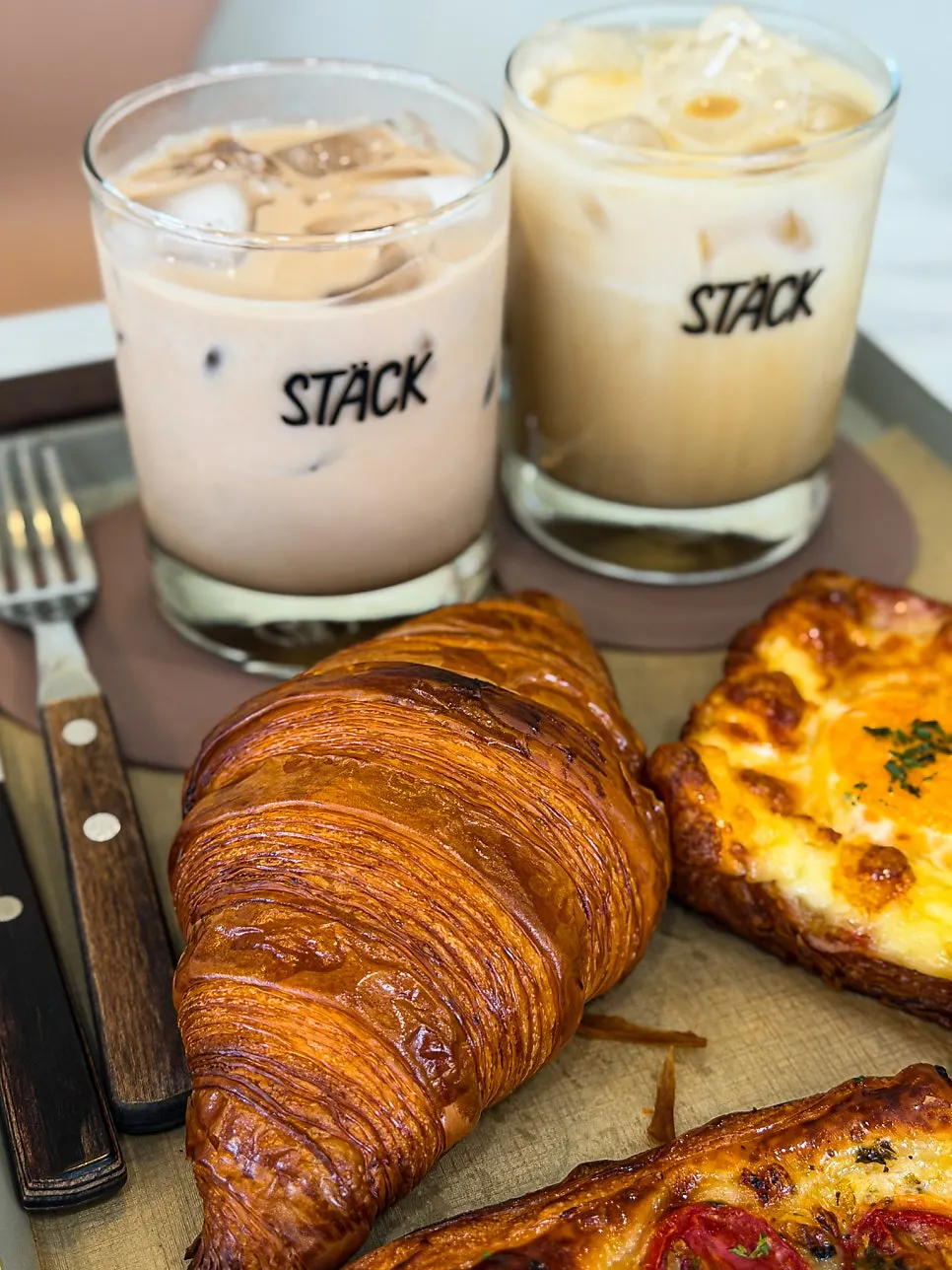 Stack croissant with deep buttery flavor