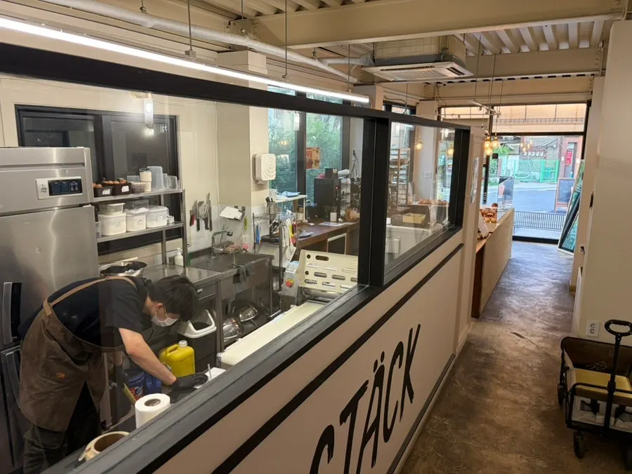 Bakery and counter area on the 1st floor of Stack Bakery