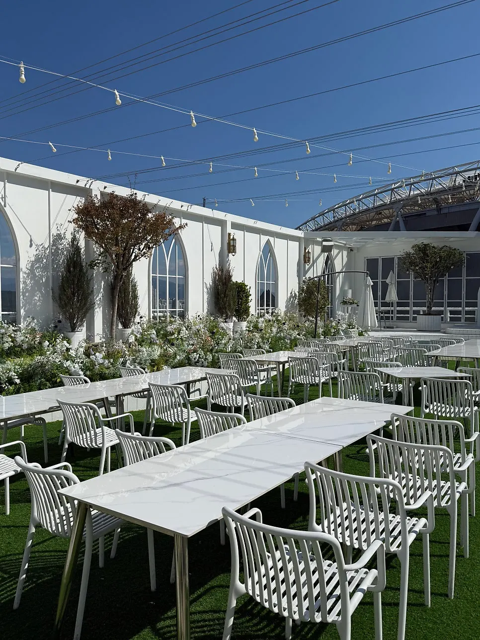 View of the 3rd-floor outdoor wedding hall