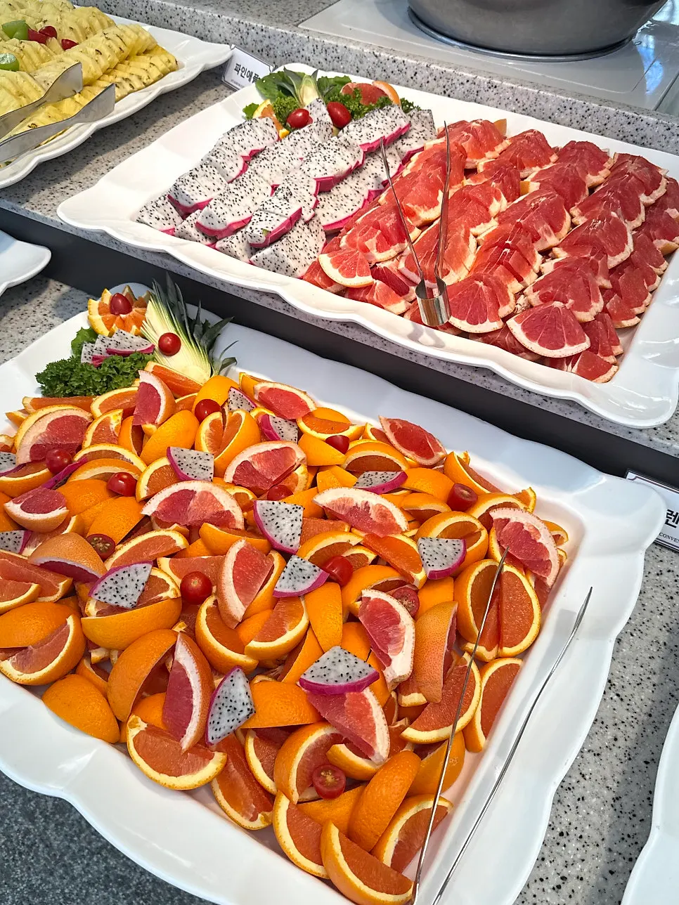 Shabu-shabu ingredients on display