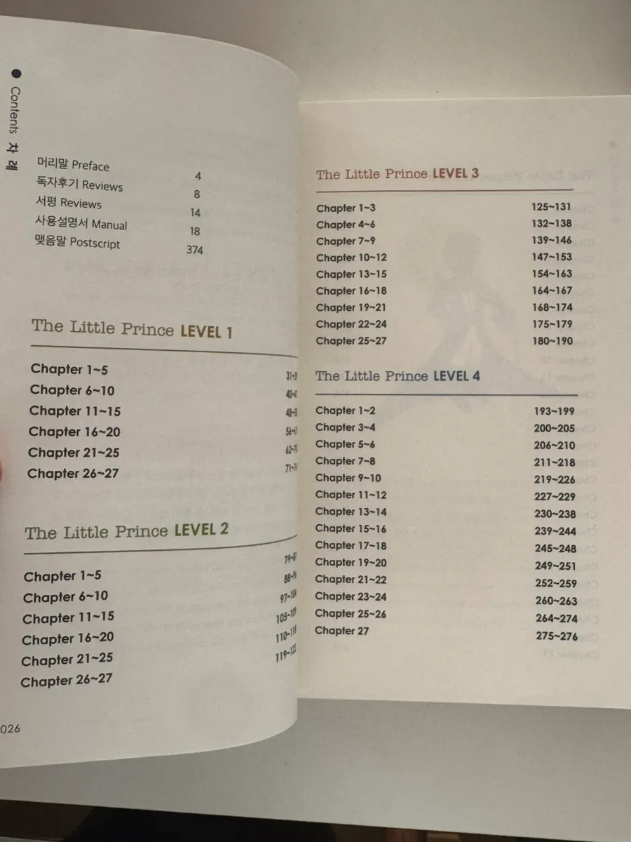 Five-level The Little Prince structure in one book