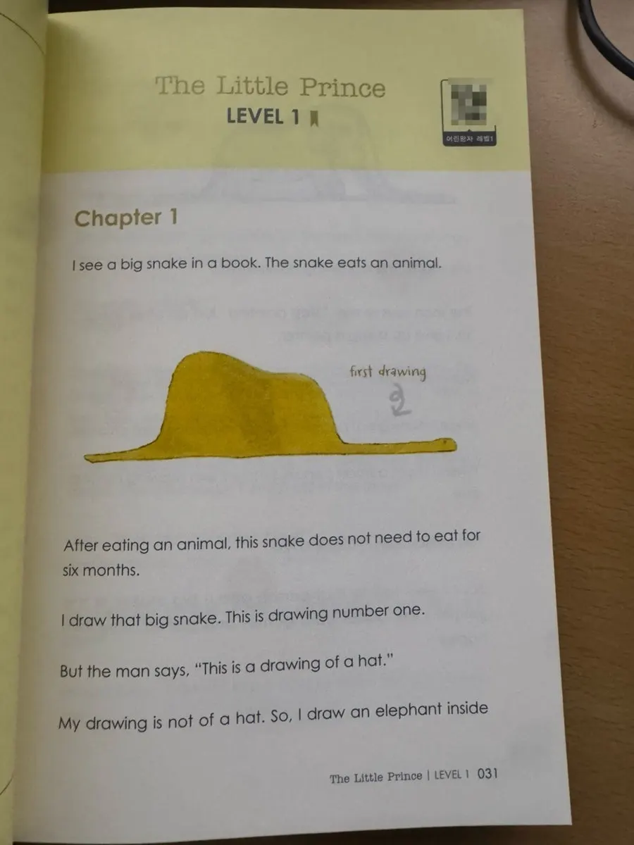 Reading the original text of The Little Prince at Level 5