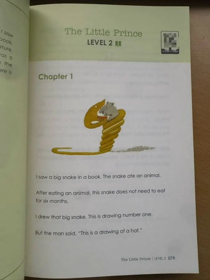 The Little Prince original English text organized by level