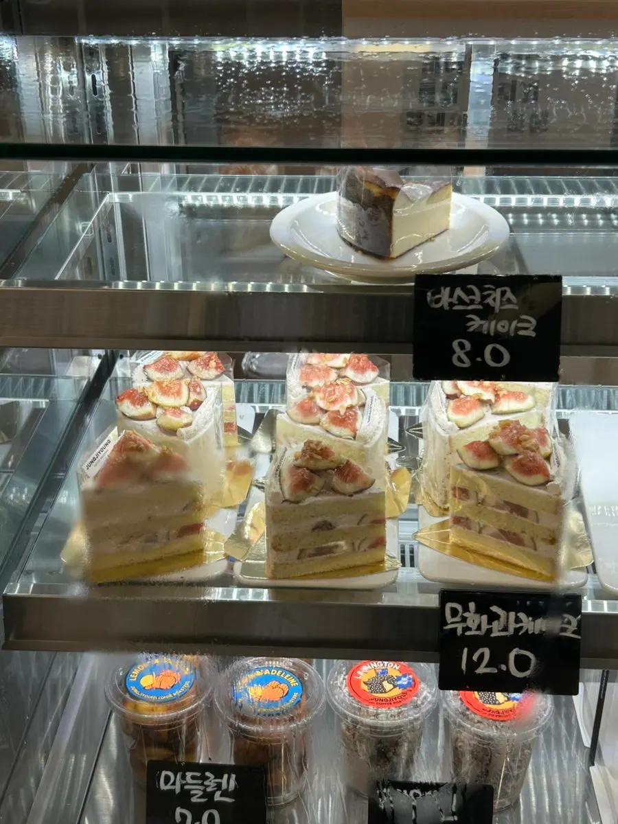 Dessert showcase by the counter