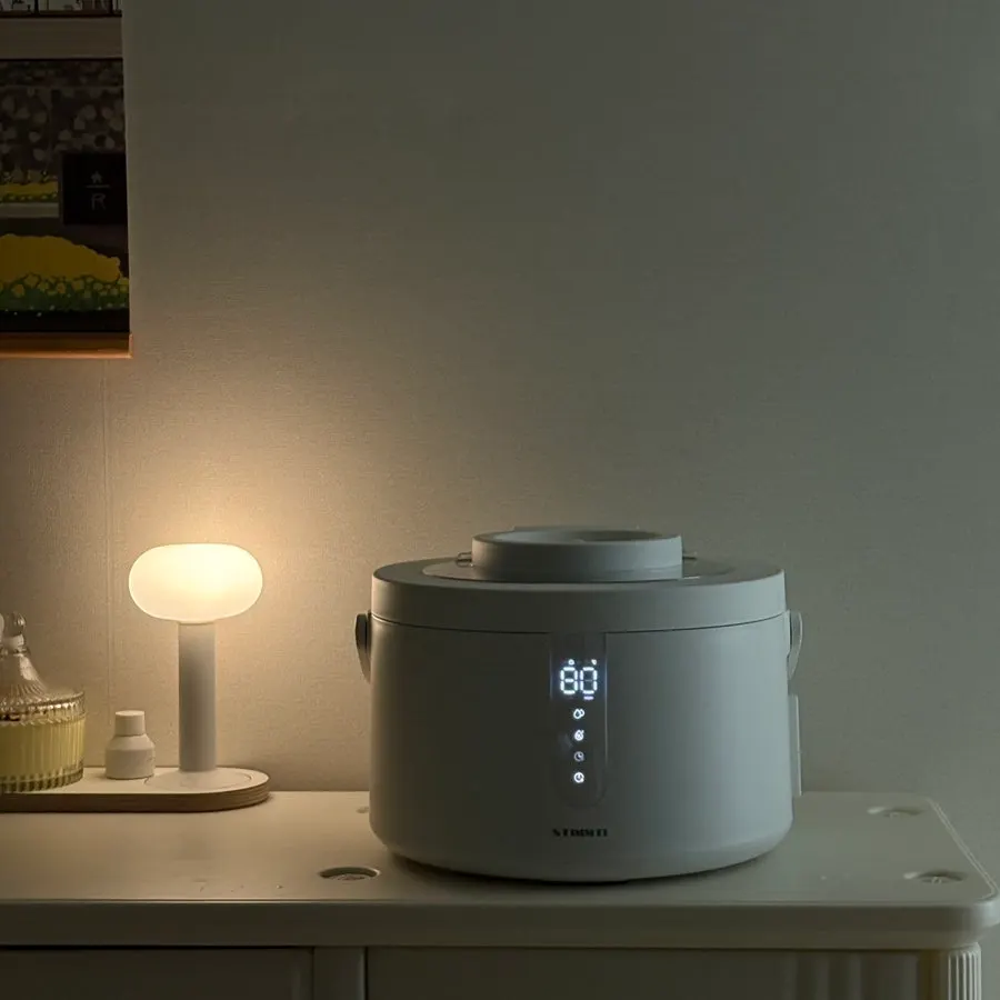 Safety caution around a heated humidifier