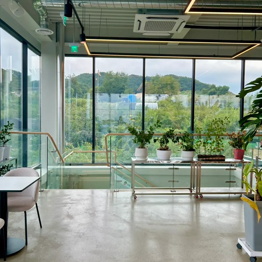 Indoor staircase connecting the 1st and 2nd floors