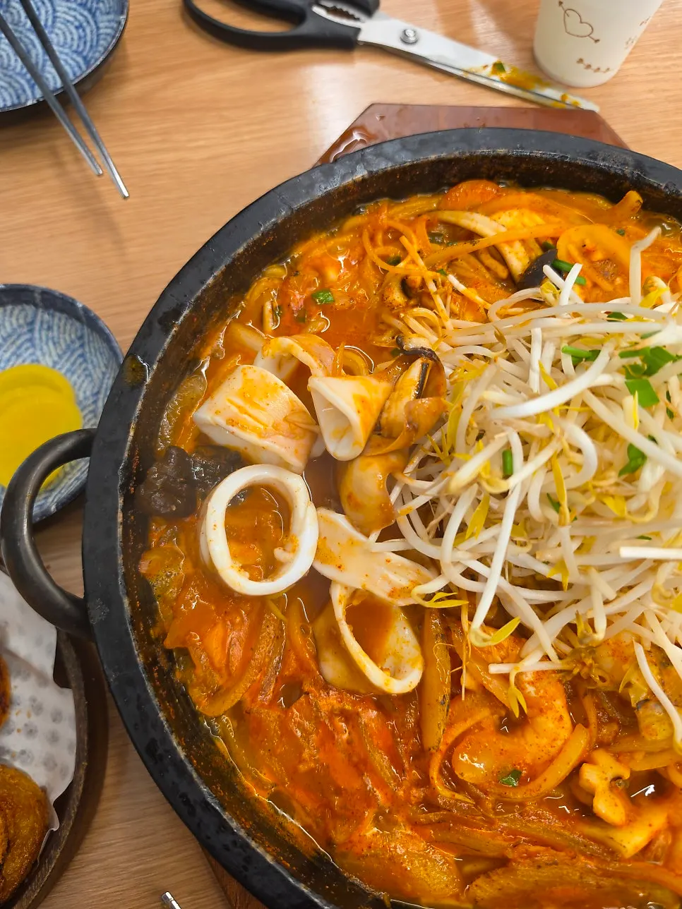 Stone jjamppong with whole squid added