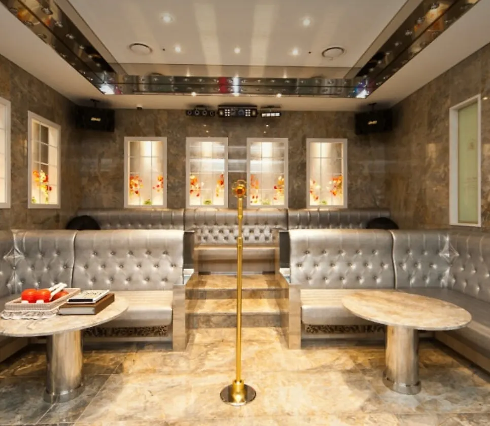 Interior of the large VIP room that holds 25-30 people