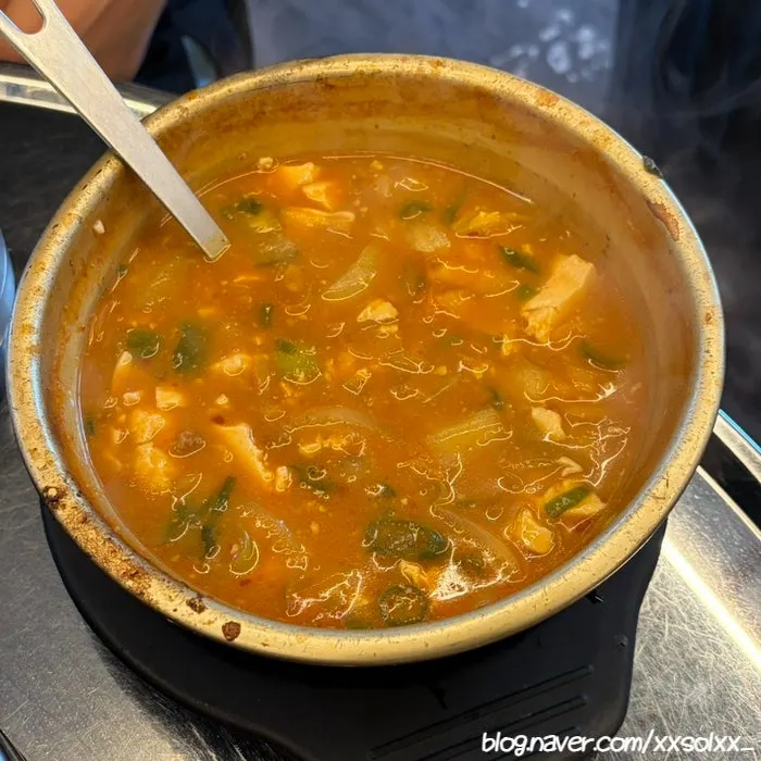 The complimentary sundubu jjigae