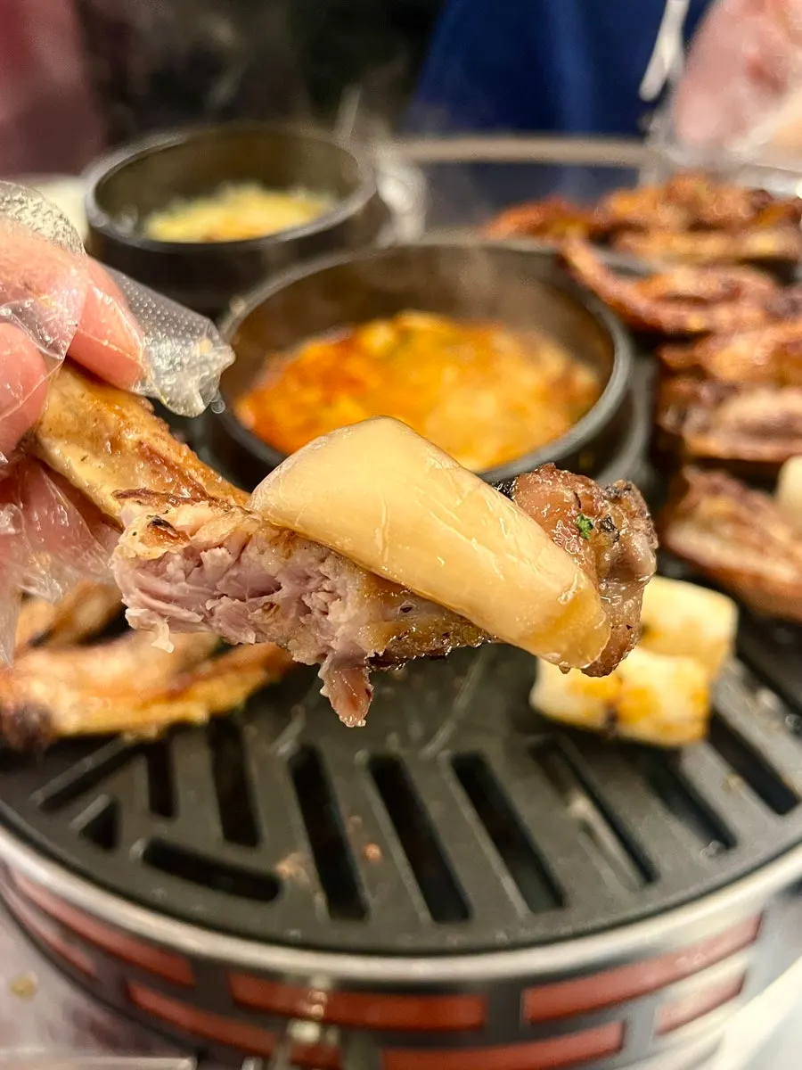 Jjokgalbi with grill marks