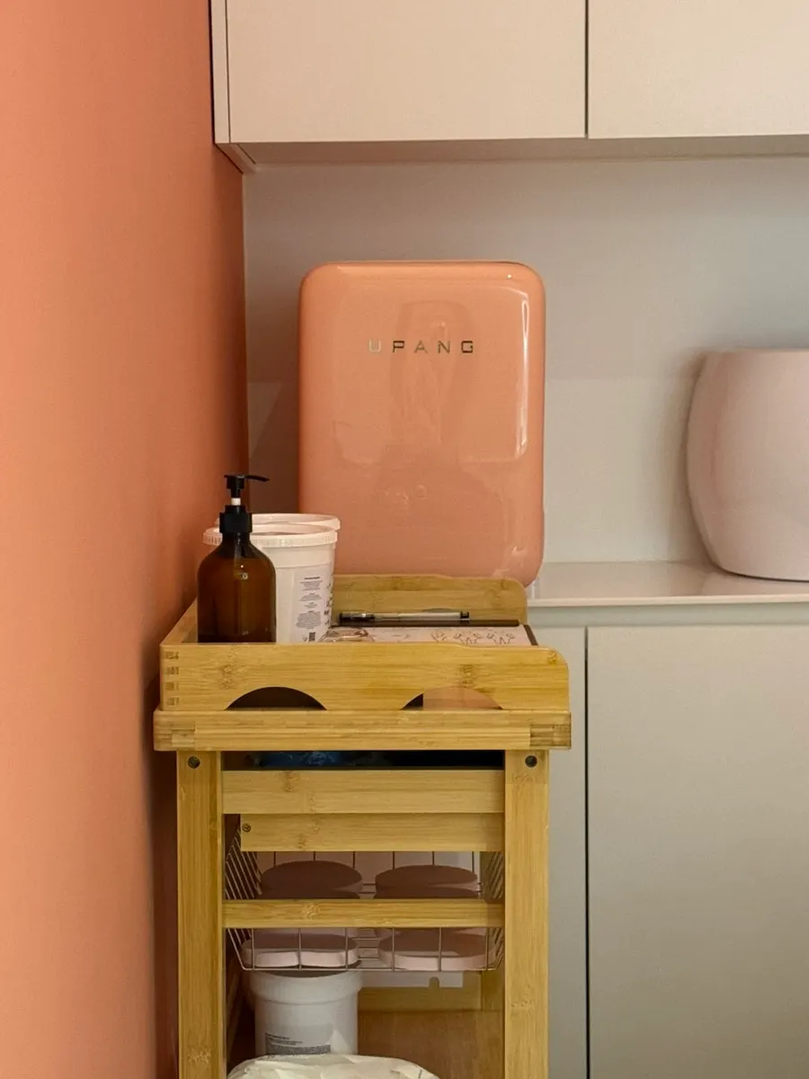 Close-up view of the treatment room used for the dry massage