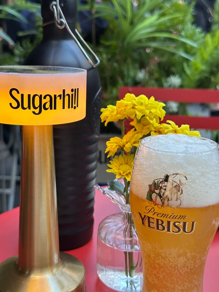 Sugar Hill's terrace and drinks at sunset