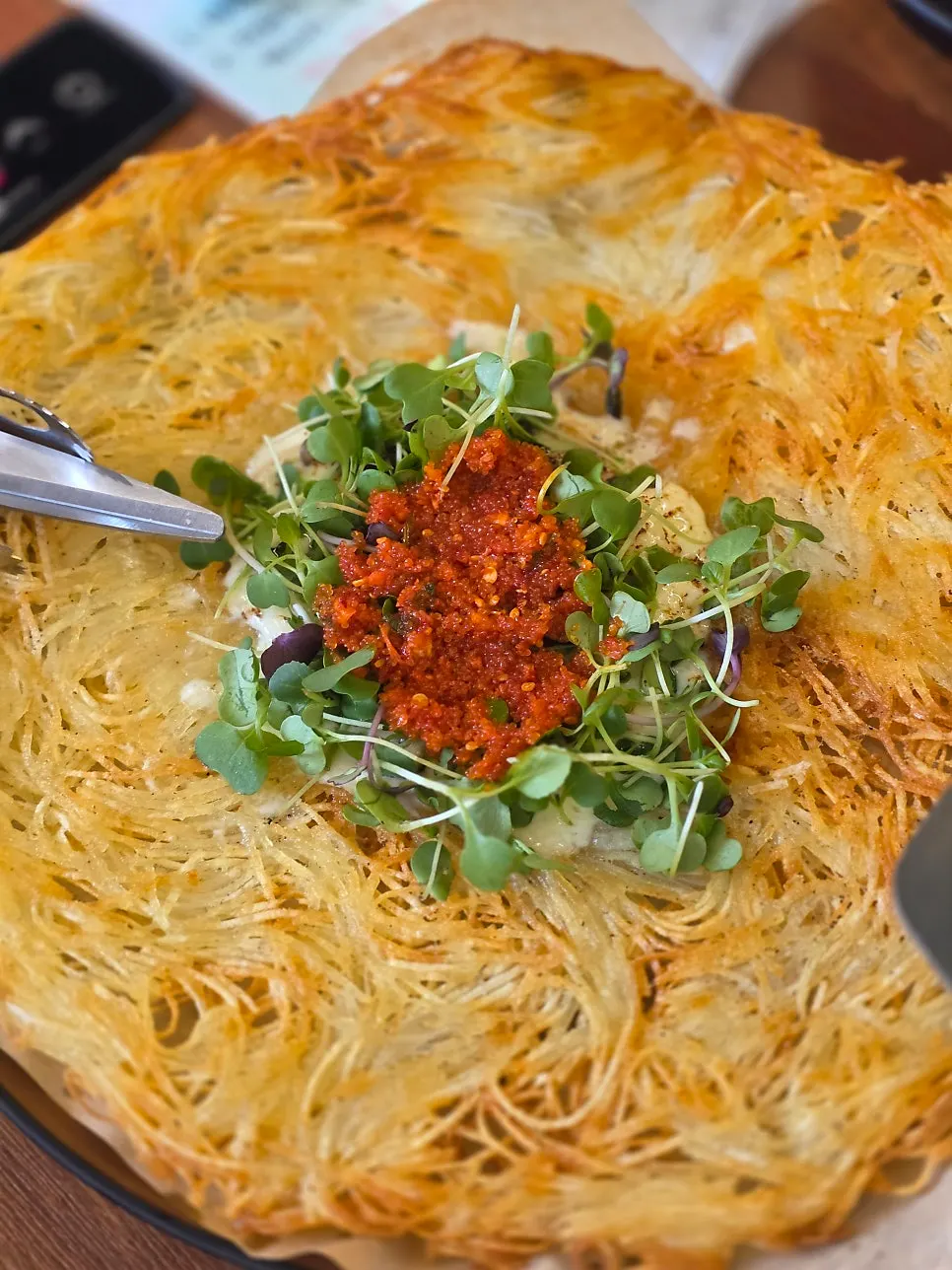 Visual of the side-dish potato pancake