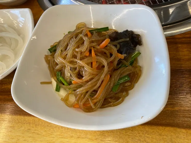Seasoned crab served as a side dish