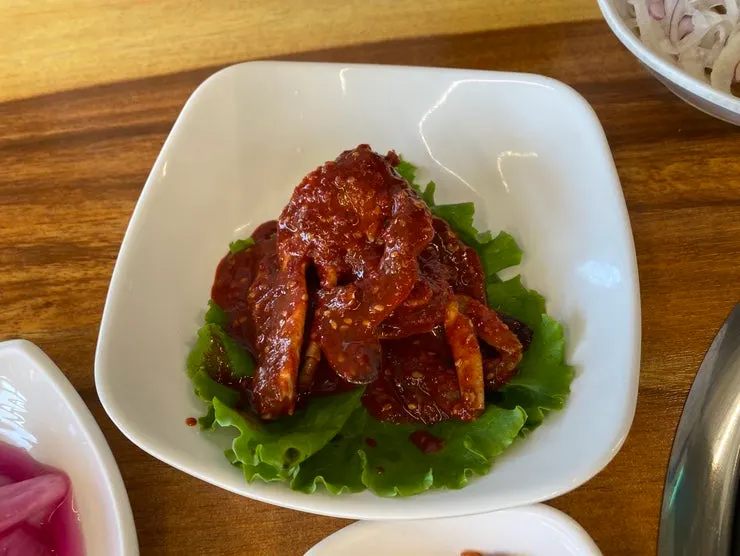 Basic salad side dish at Sujeong Galbi