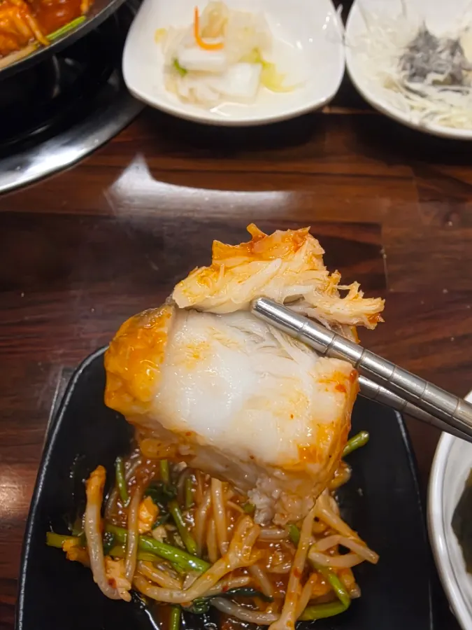 Close-up of white monkfish meat