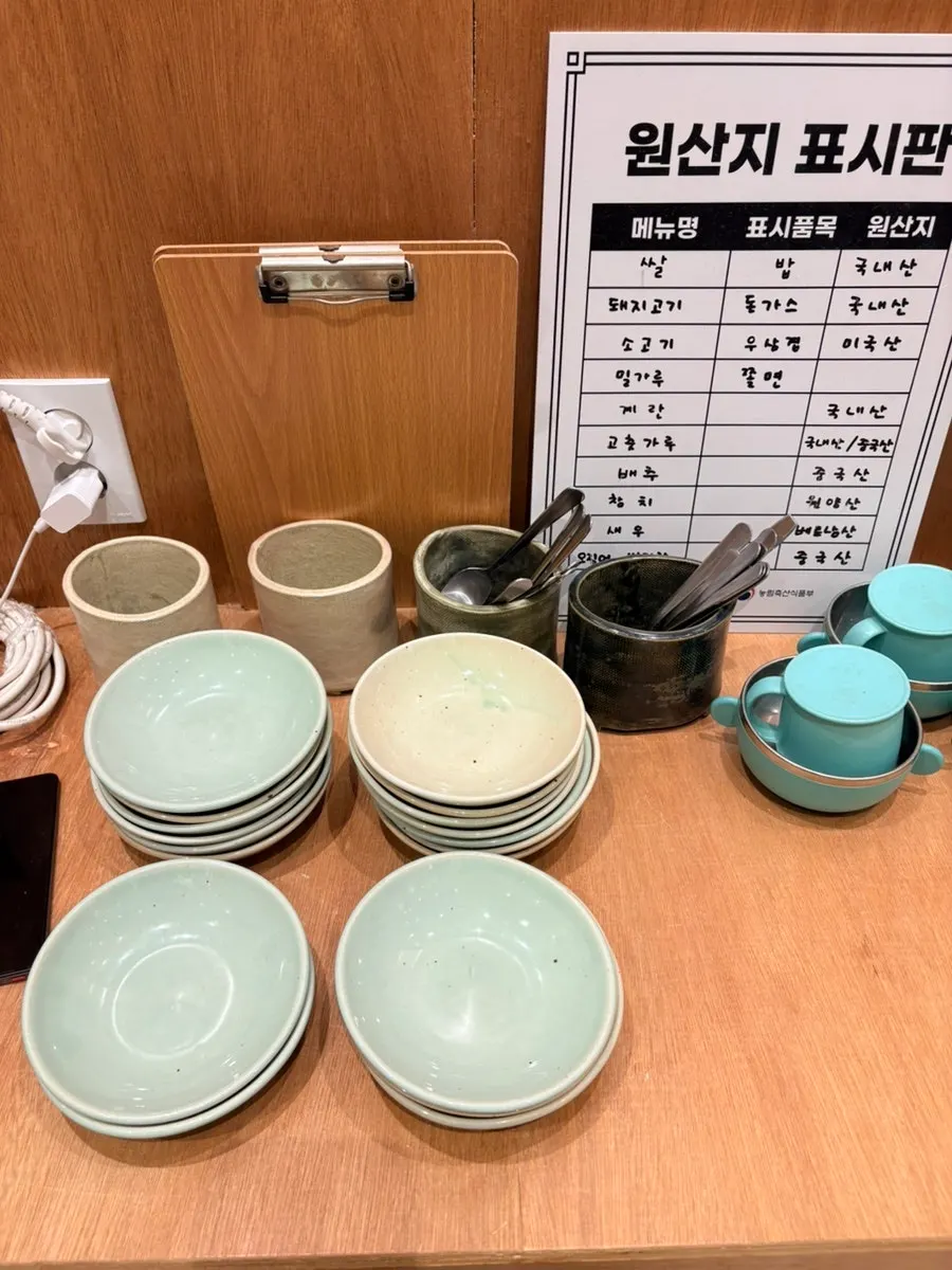 Kids' tableware area