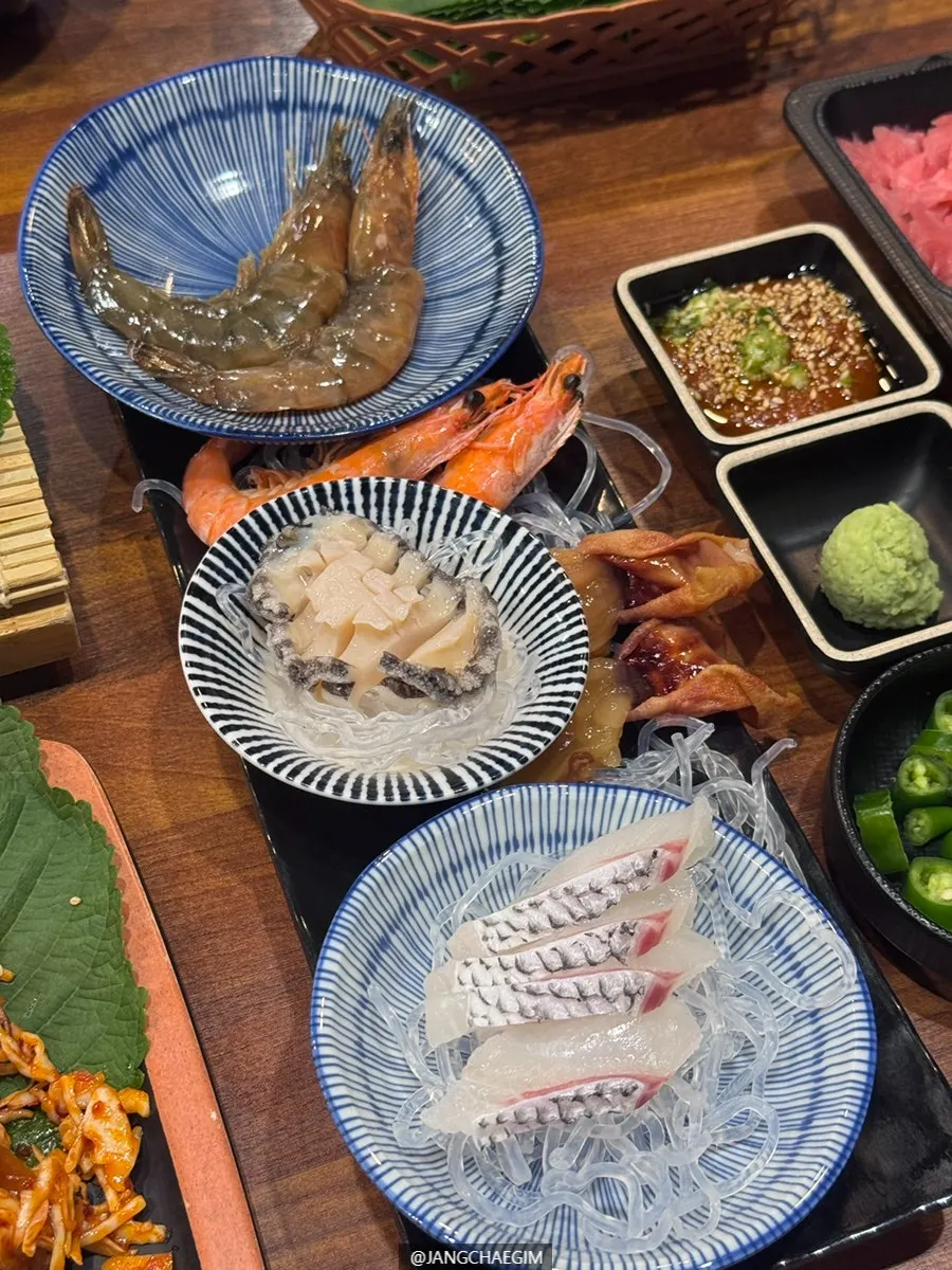 새우장과 자숙 새우 스키다시