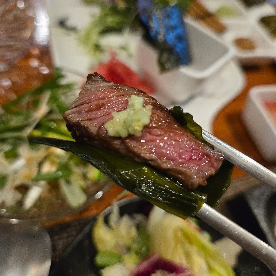 A perfectly grilled piece of sirloin