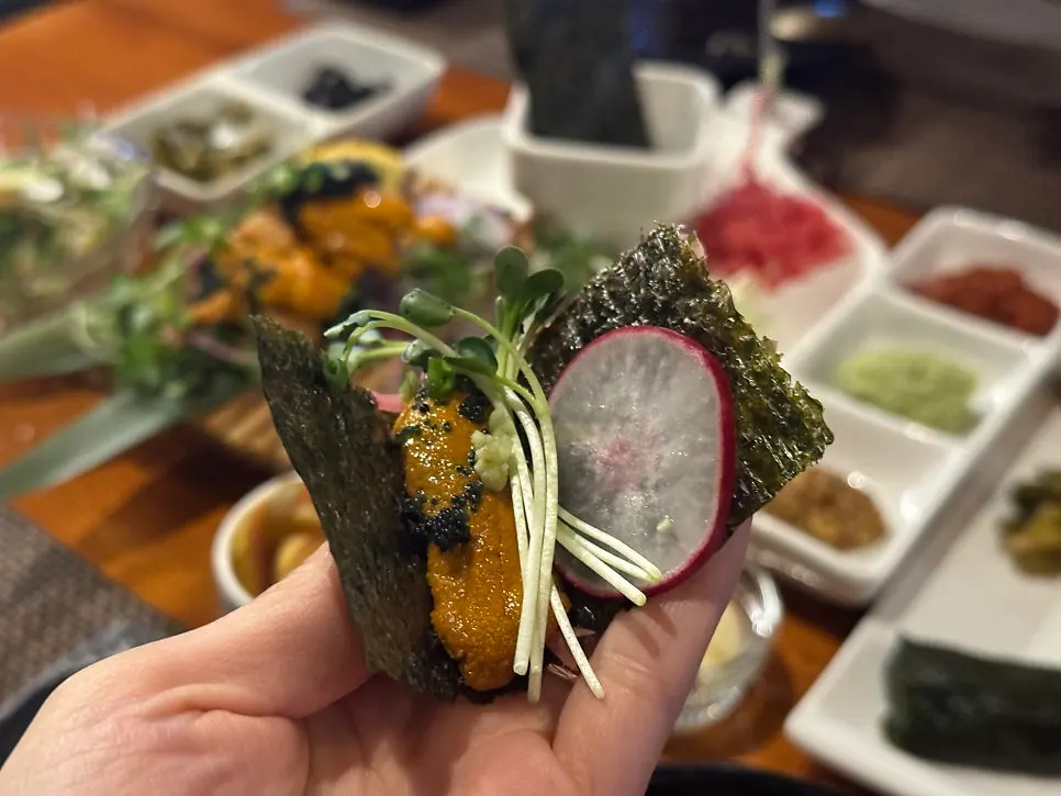 Plate of daily-limited sea urchin roe (uni)