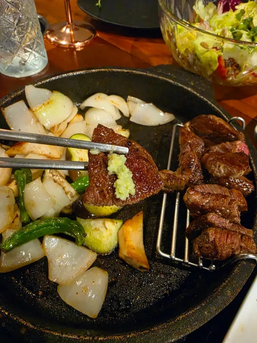 A bowl of spicy hanwoo haejangmyeon, original flavor