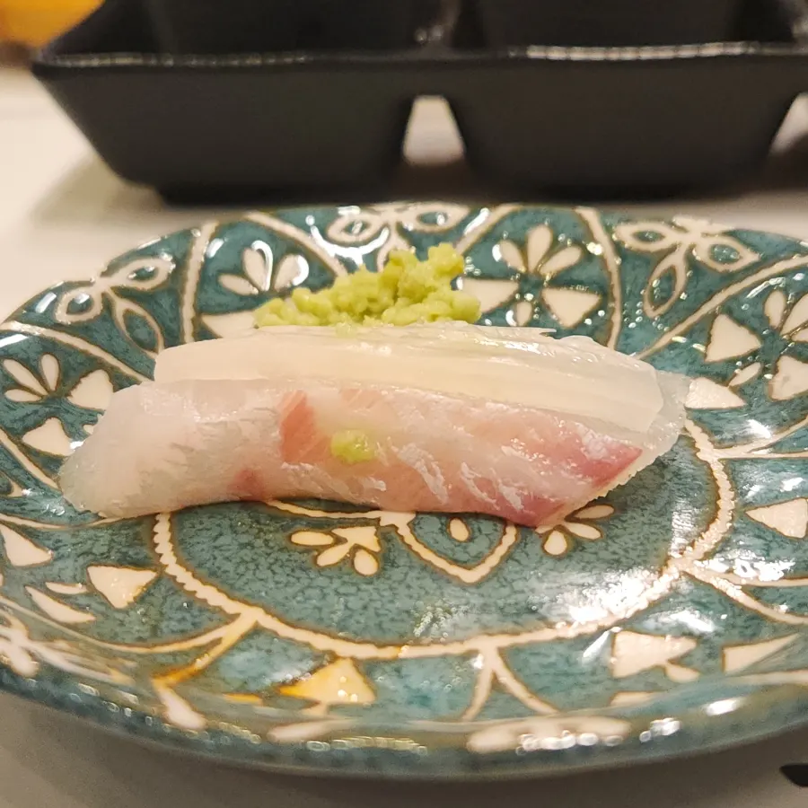 Tender aged sea bream sashimi