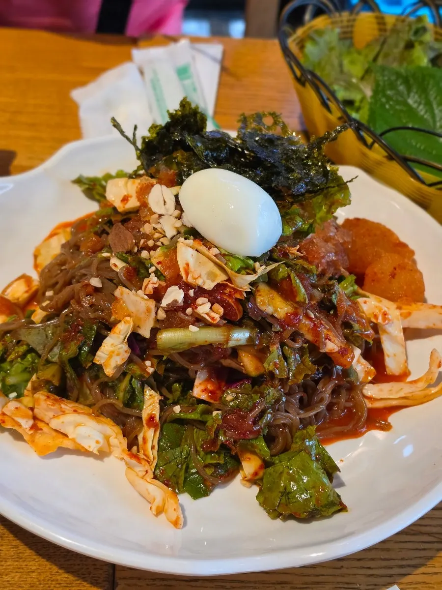 Jokbal wrapped in perilla leaf
