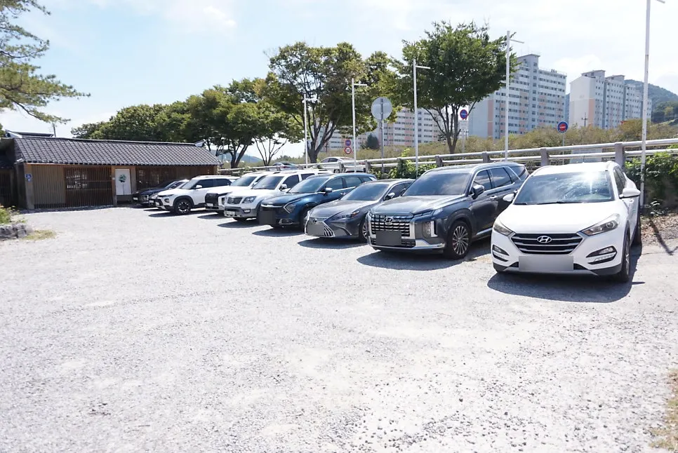 Courtyard parking area at Hwayangyeonhwa