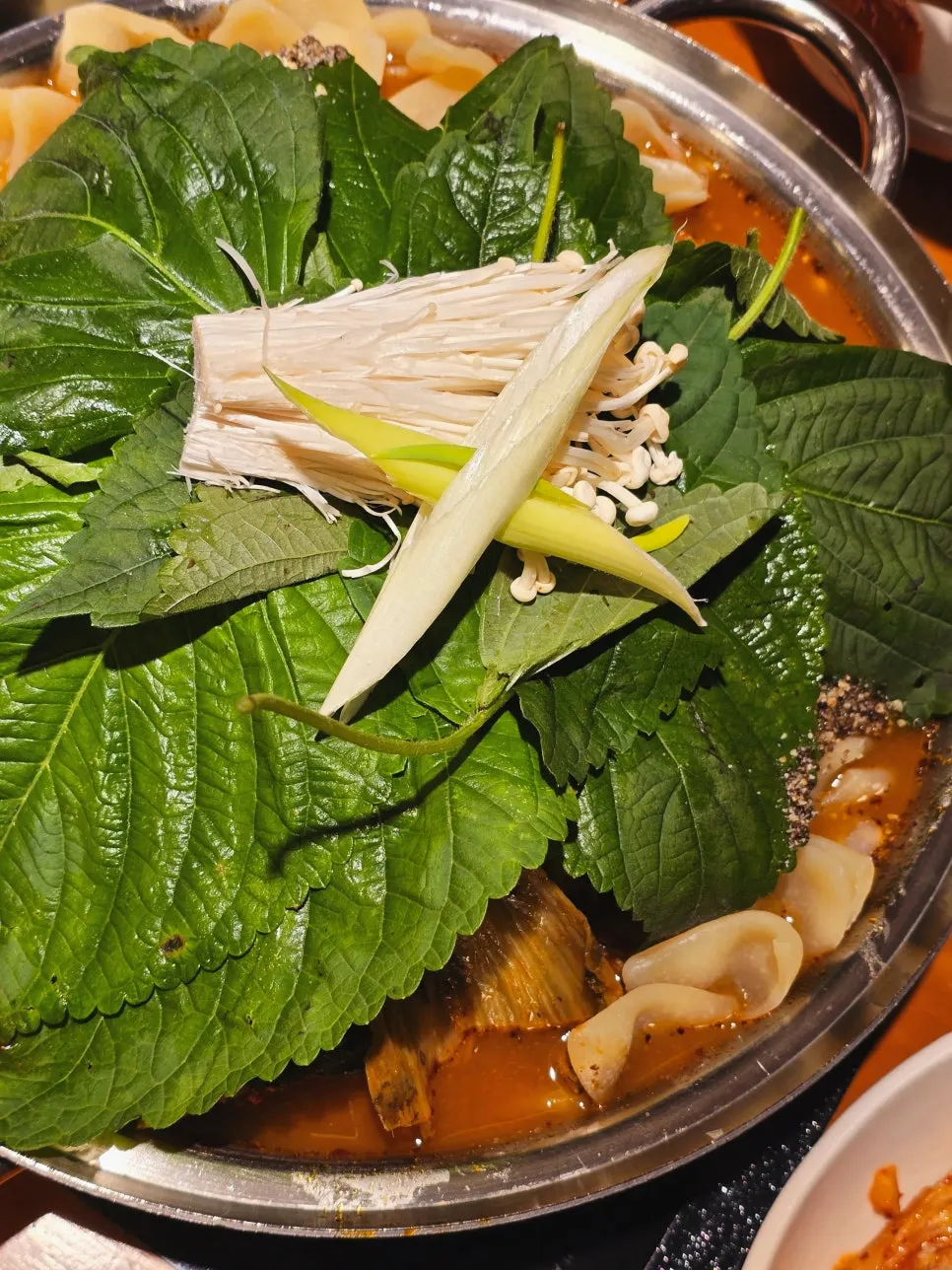 Namdareun Bone Hotpot medium size served with rice bowls