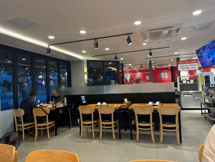 Interior with customers even at an early hour