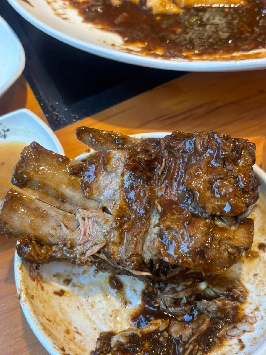Tender meat pulled off the bone