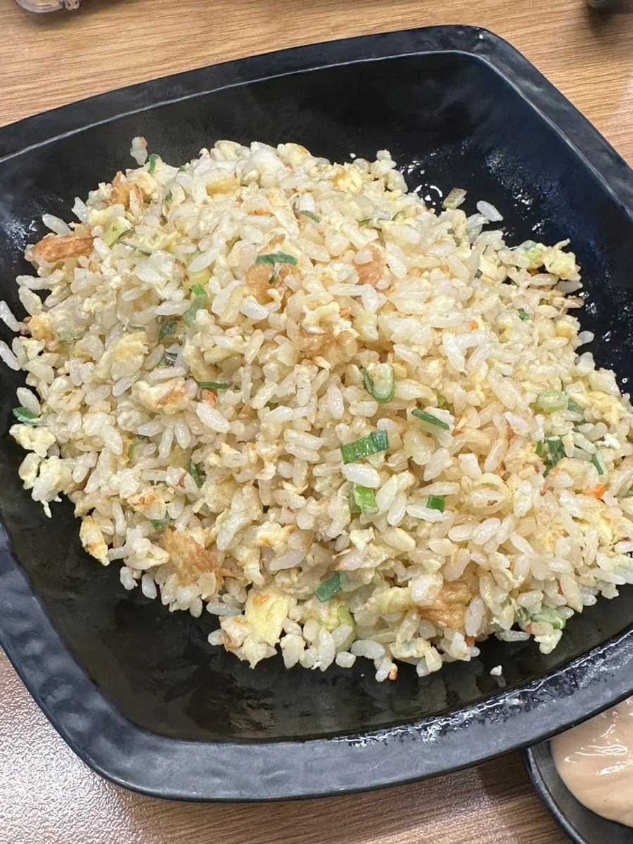 The egg fried rice served first