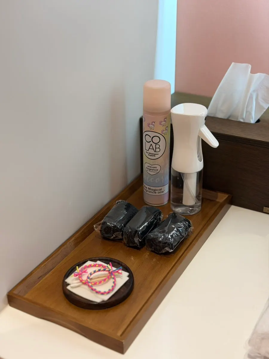 Robe prepared in the powder room