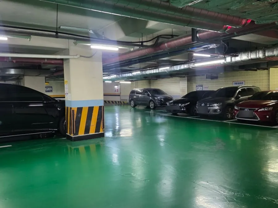 Spacious underground parking spaces
