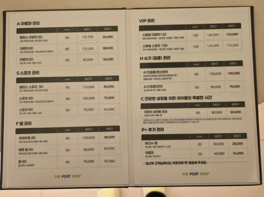 Pricing board including prepaid package information