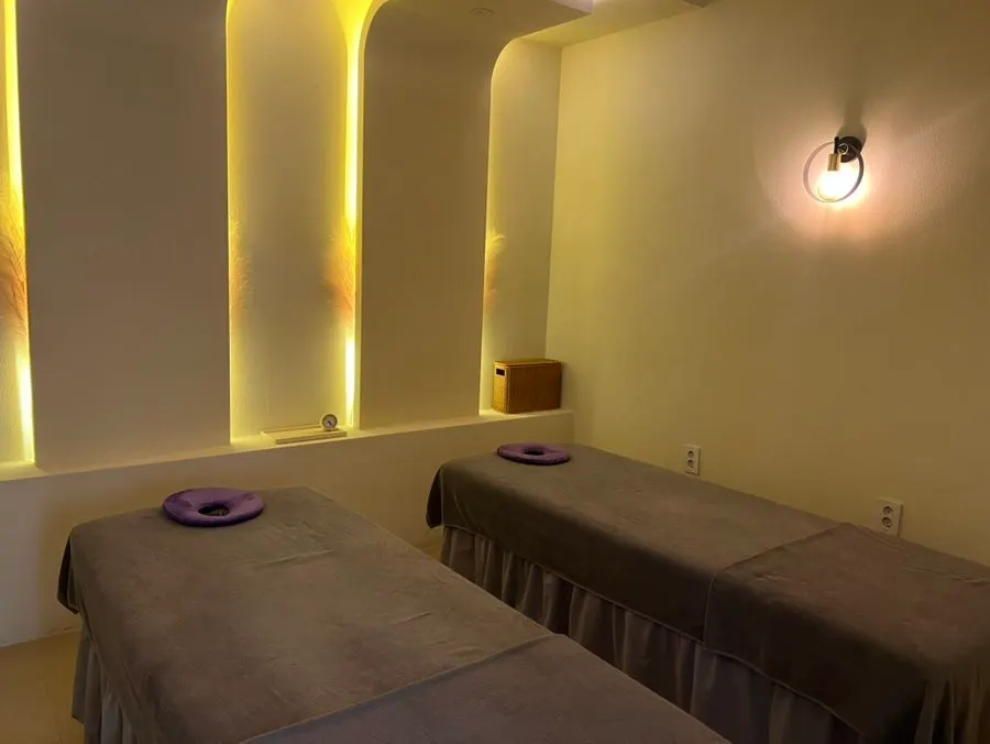 Interior of a wall-divided private treatment room