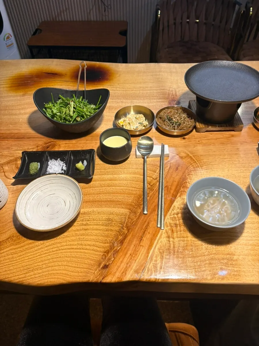 Preparing to grill the ordered Korean beef