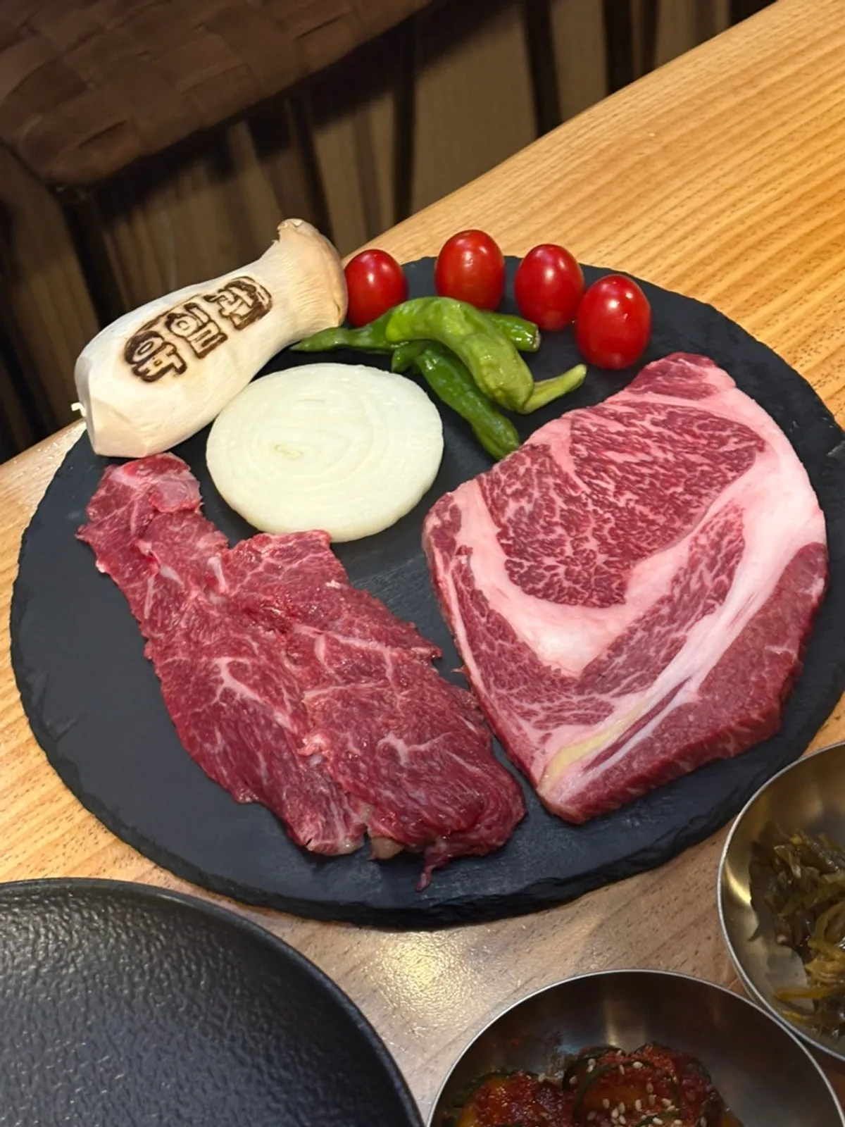 Korean beef grilling on the grill