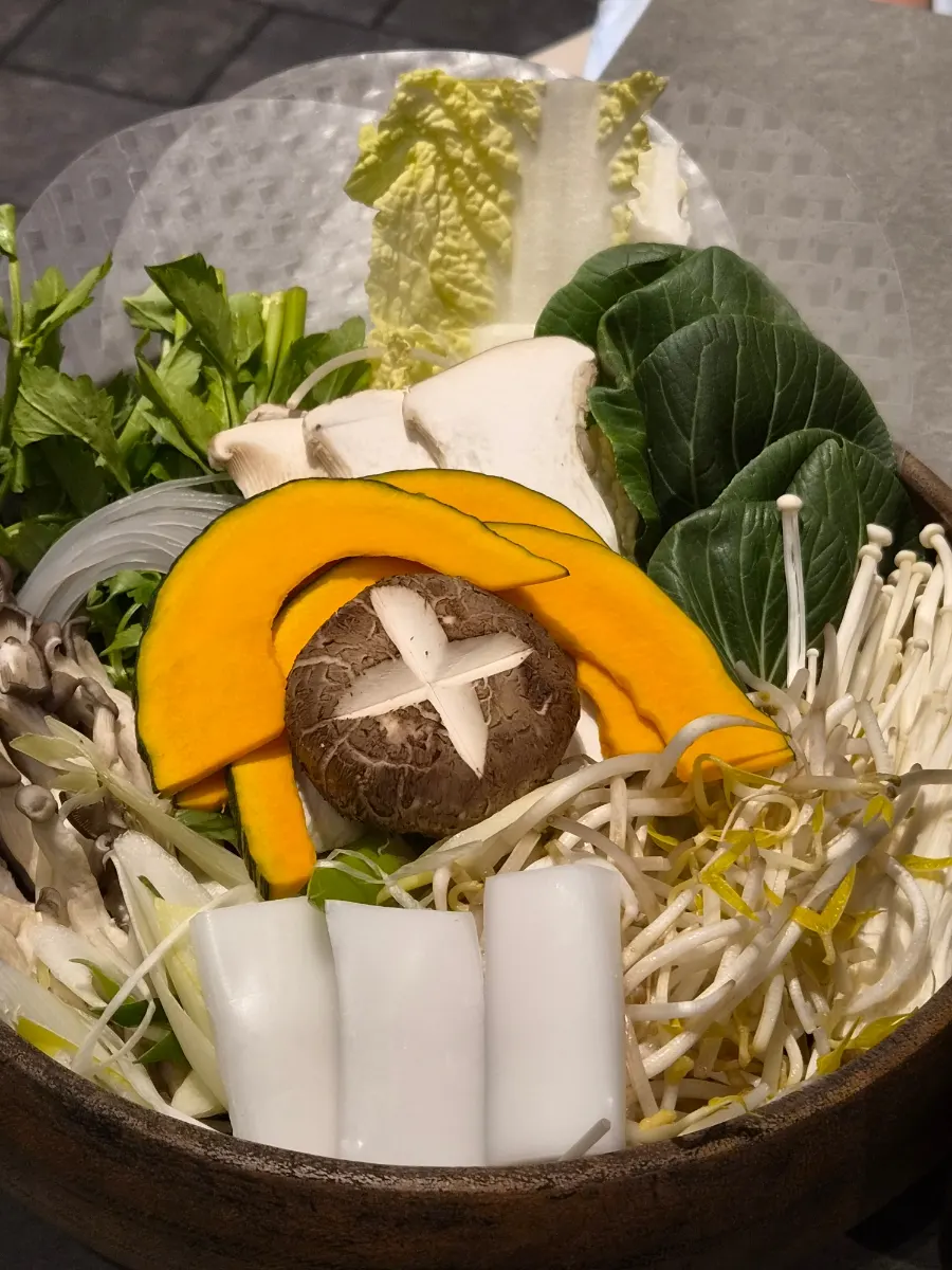 표고버섯 숙주 청경채 단호박 등 채소 모둠